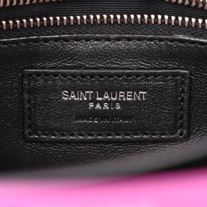Saint Laurent Smooth Calfskin Monogram Cassandra Clasp Bag Electric Fuchsia 6 of 9