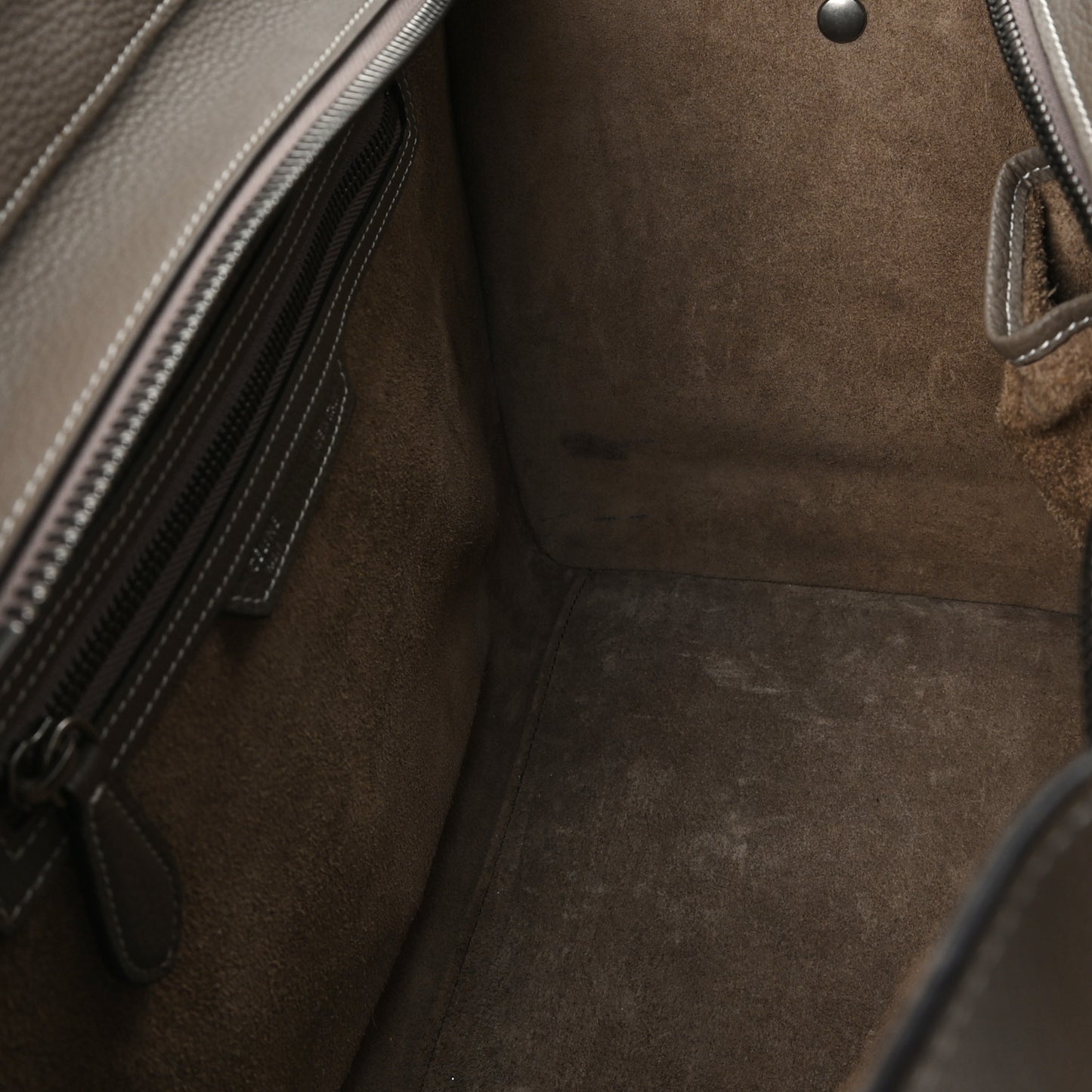 Drummed Calfskin Mini Luggage Souris Souris