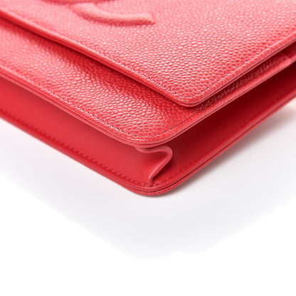 Chanel Caviar Timeless CC Wallet On Chain WOC Red 9 of 12