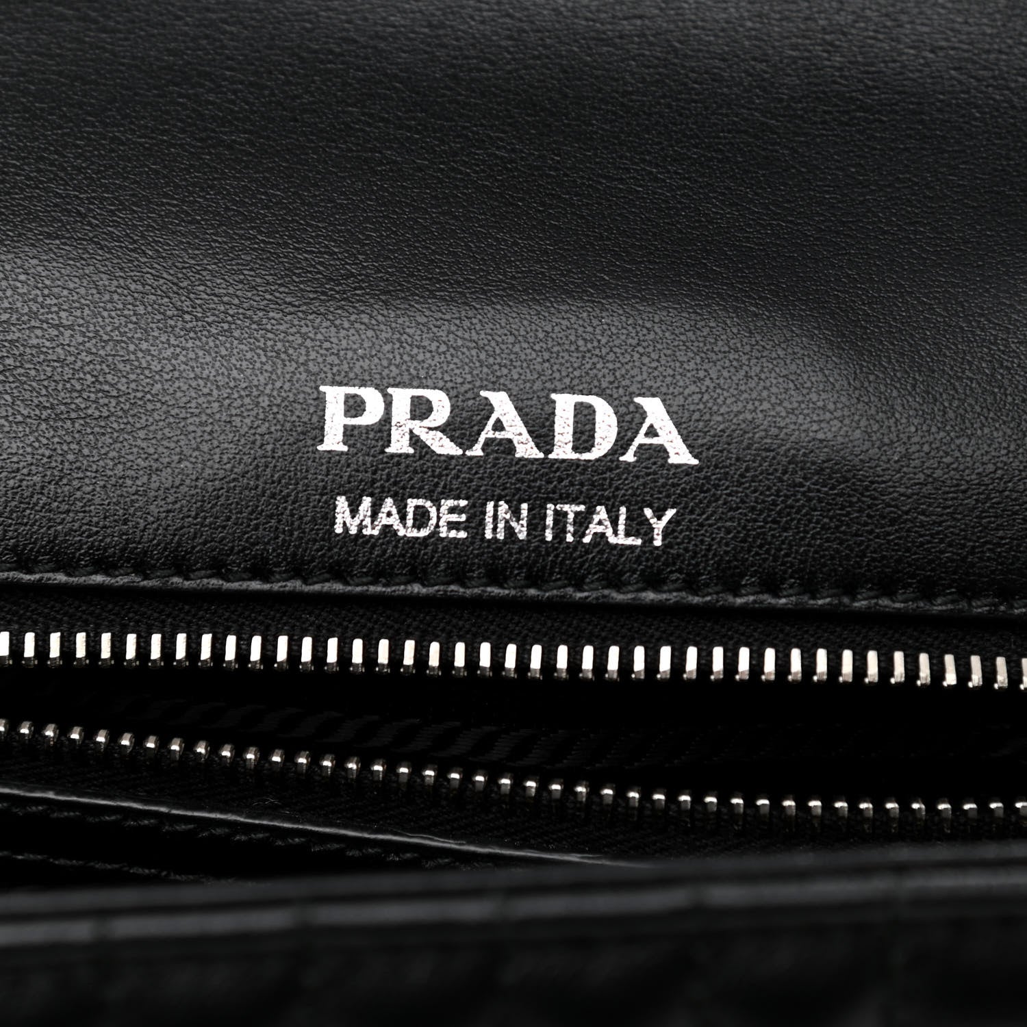 Prada Soft Calfskin Impunture Diagramme Medium Chain Flap Shoulder Bag Black 6 of 12