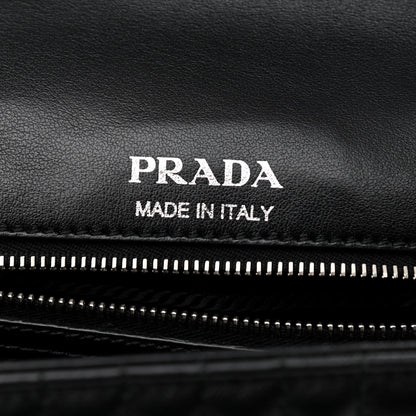 Prada Soft Calfskin Impunture Diagramme Medium Chain Flap Shoulder Bag Black 6 of 12