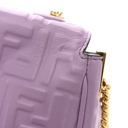 Fendi Nappa FF Embossed Small Midi Chain Baguette Violetta 15 of 15