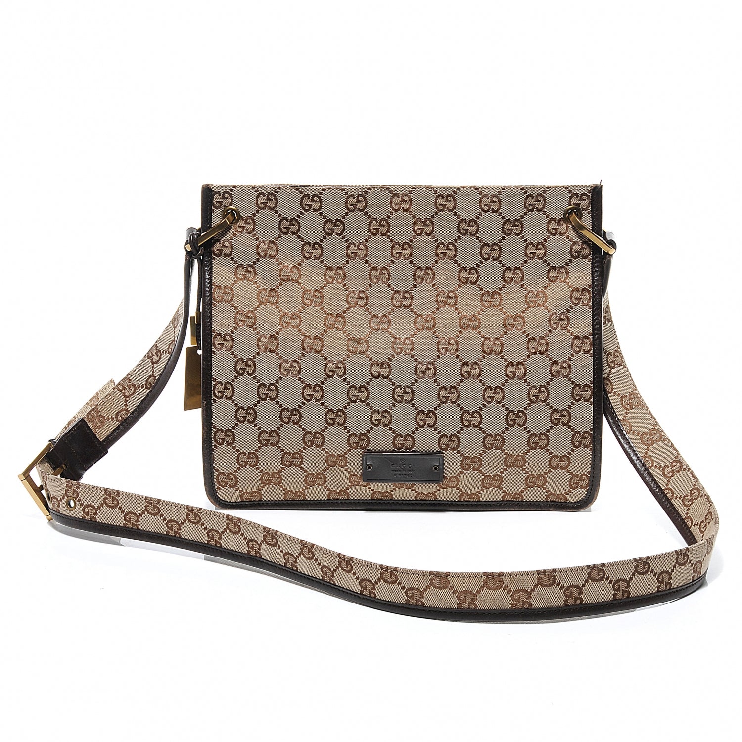 Gucci Monogram Messenger Bag Ebony 1 of 9