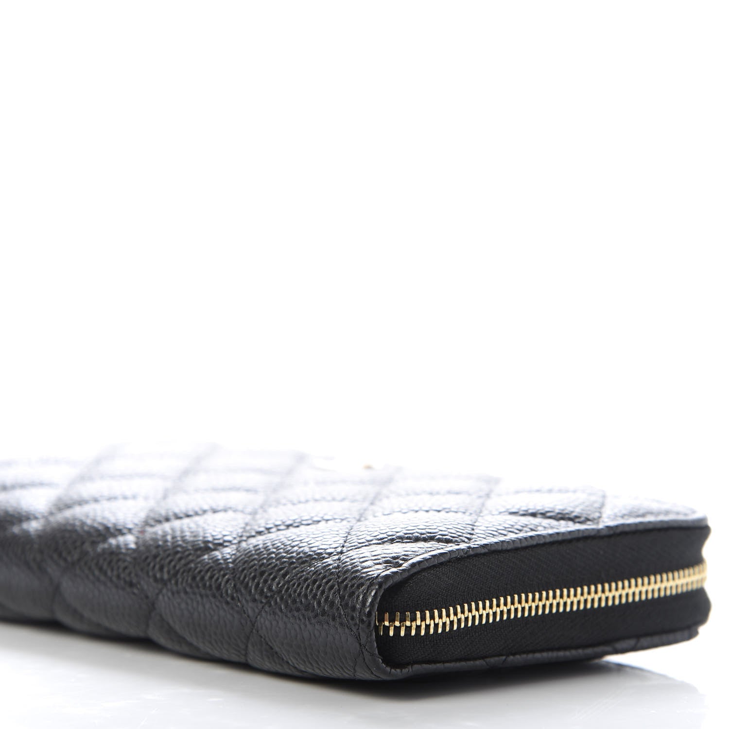 Chanel Caviar Quilted Large Gusset Zip Around Wallet Black 7 of 11