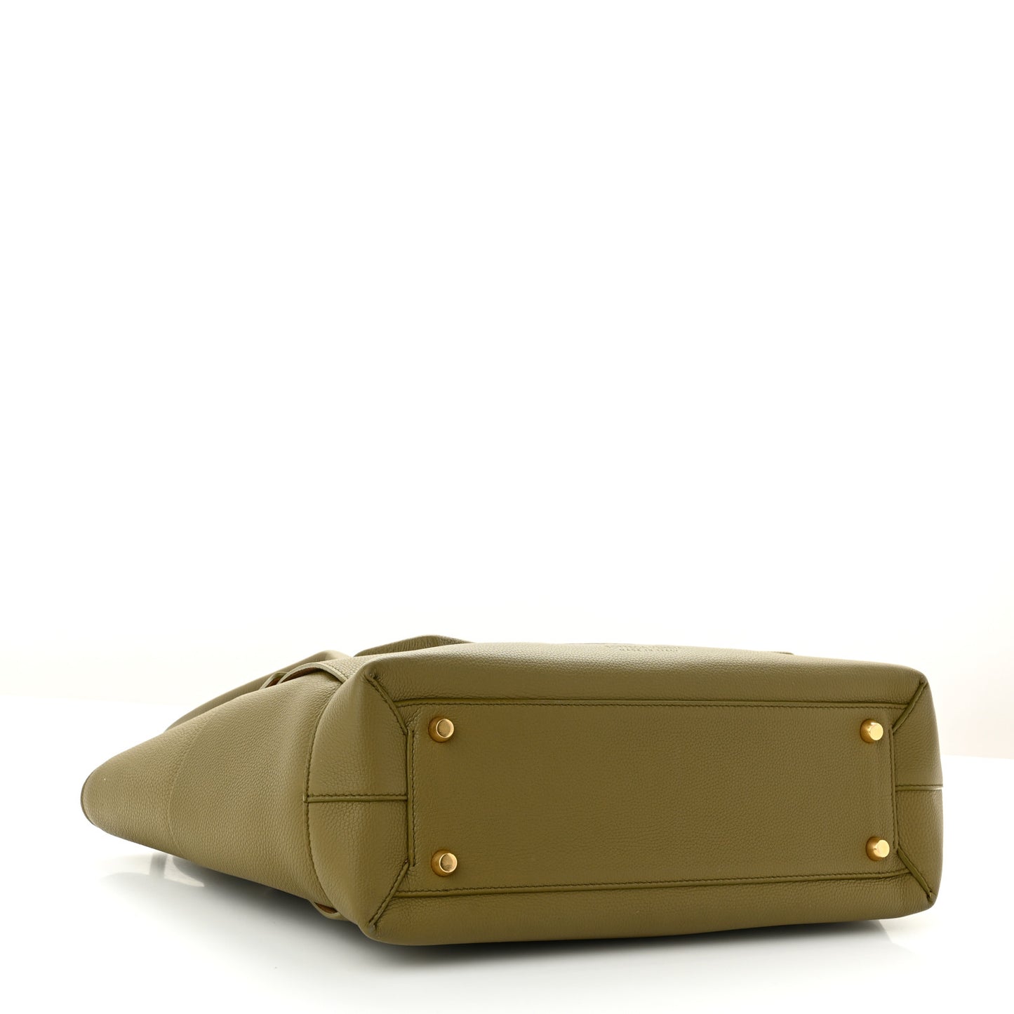 Grained Calfskin Maxi Intrecciato Arco 33 Green