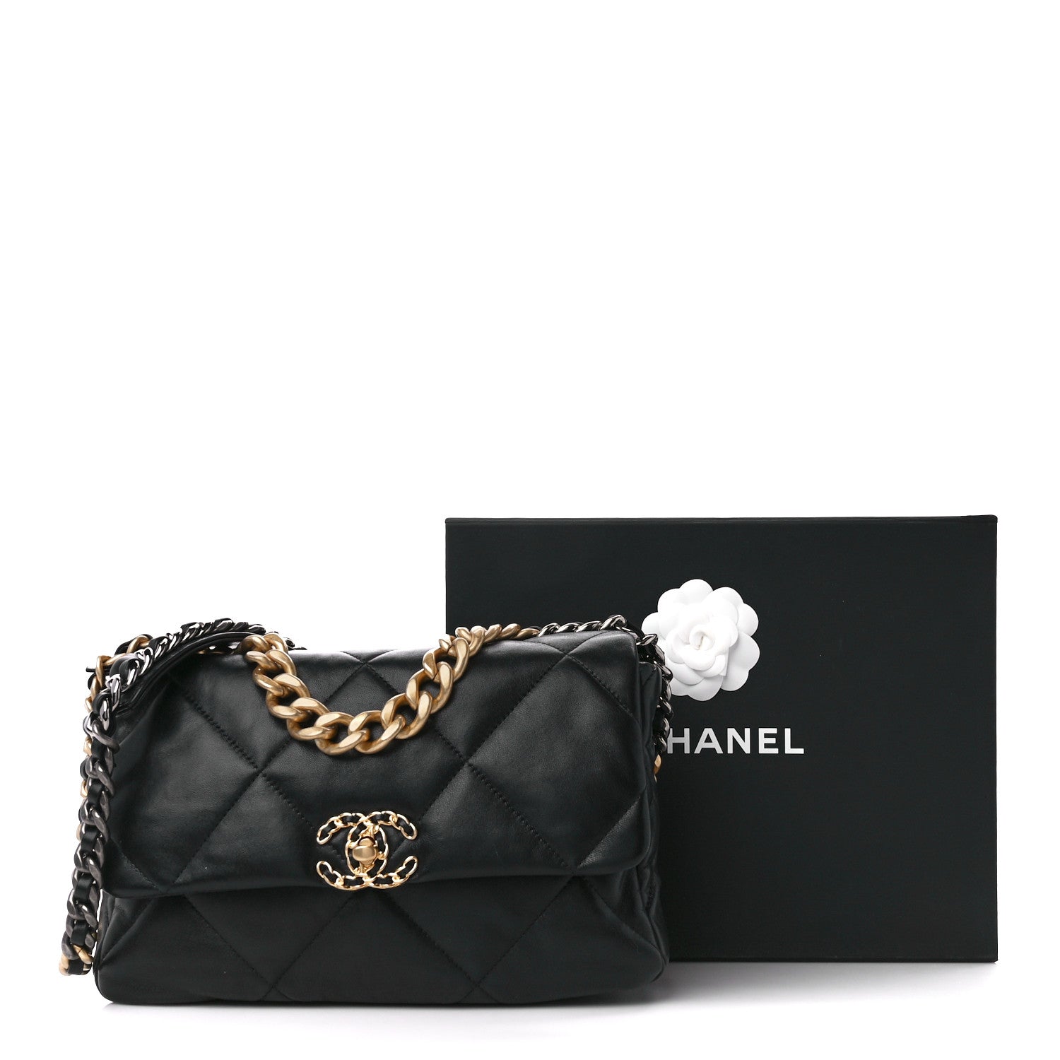 Chanel Lambskin Quilted Medium Chanel 19 Flap Black 11 of 11