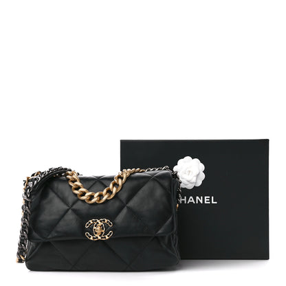 Chanel Lambskin Quilted Medium Chanel 19 Flap Black 11 of 11