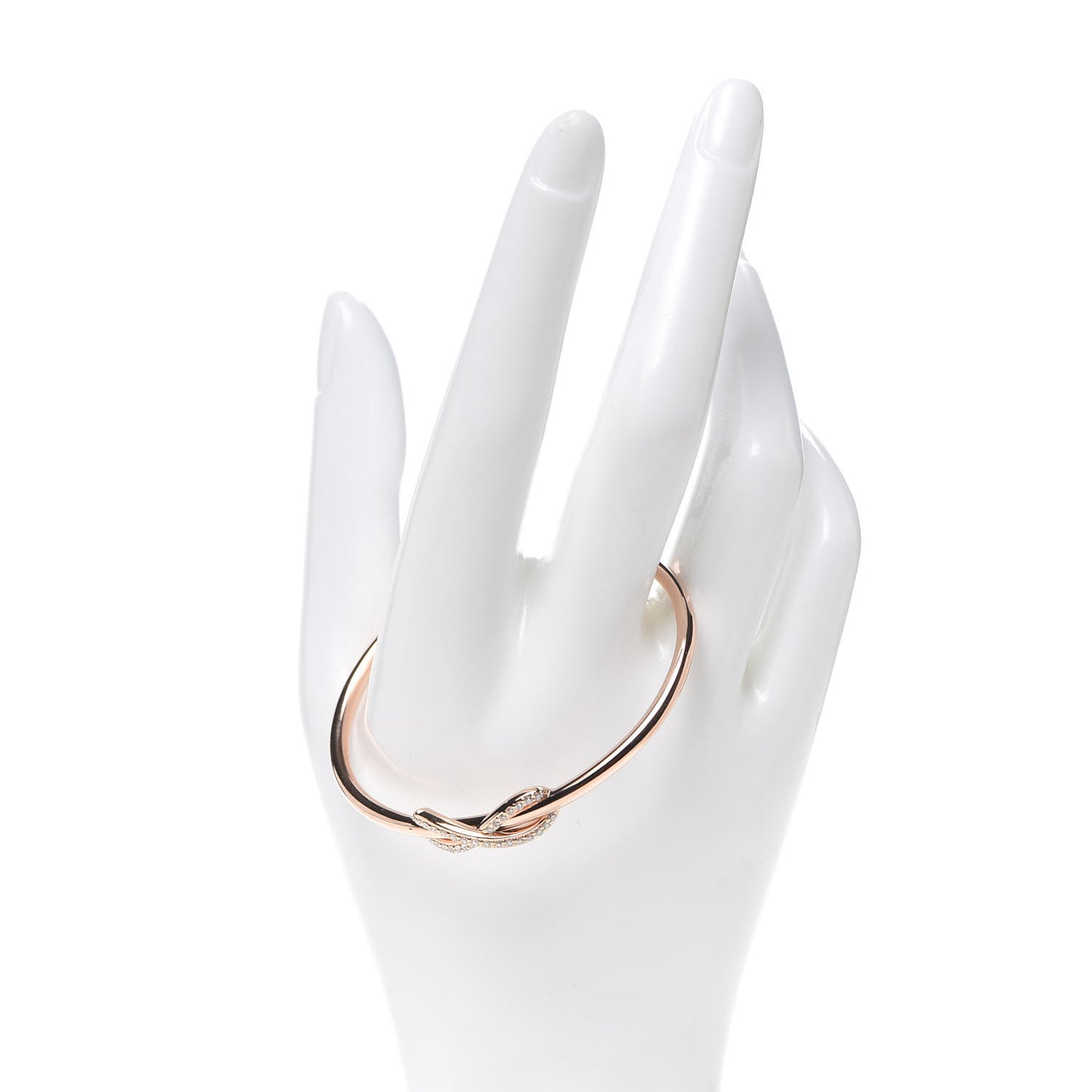 18K Rose Gold Diamond Infinity Cuff Bracelet