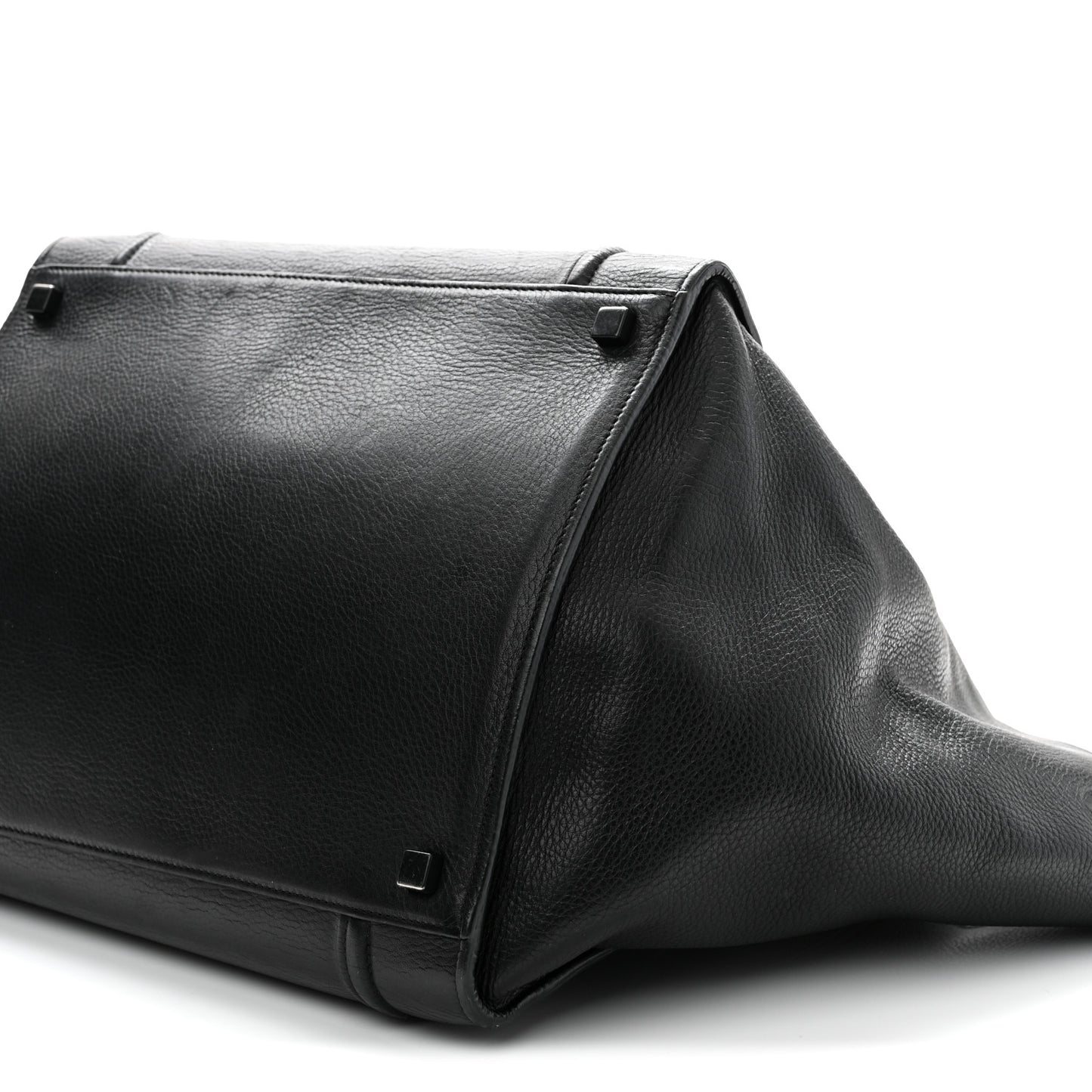Grained Calfskin Medium Phantom Luggage Black