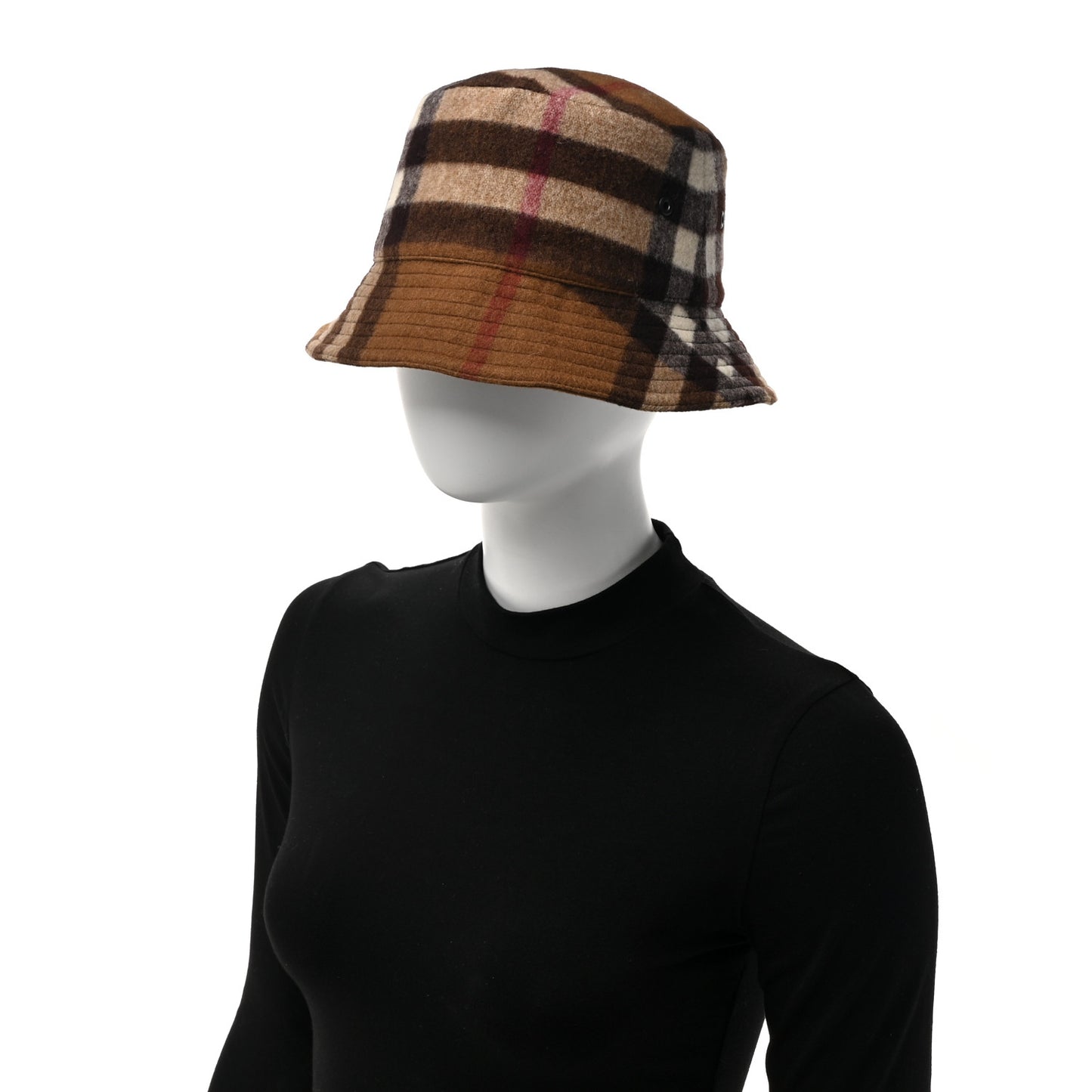 Wool Check Bucket Hat L
