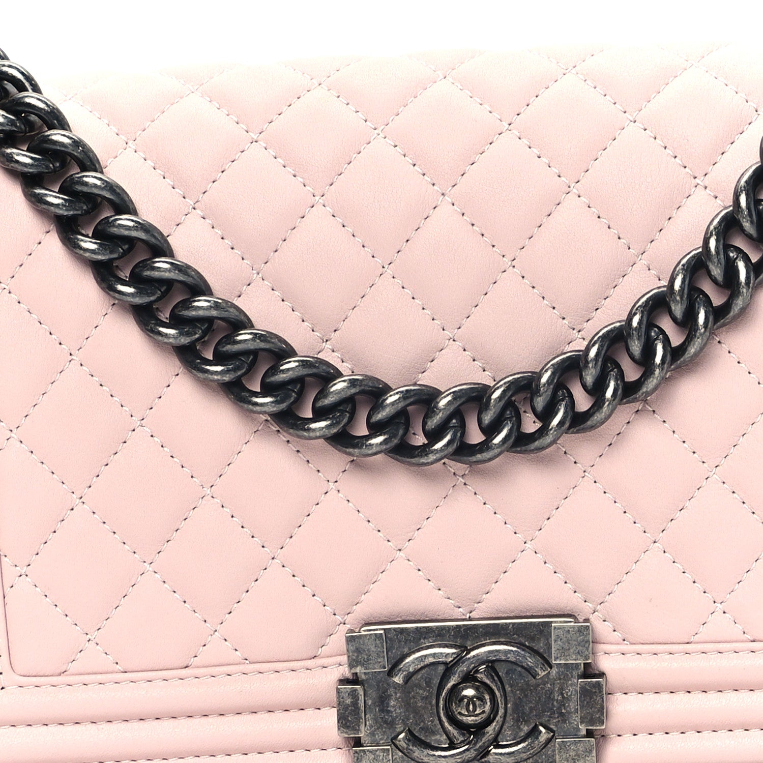 Chanel Calfskin Quilted Medium Boy Flap Light Pink 8 of 10