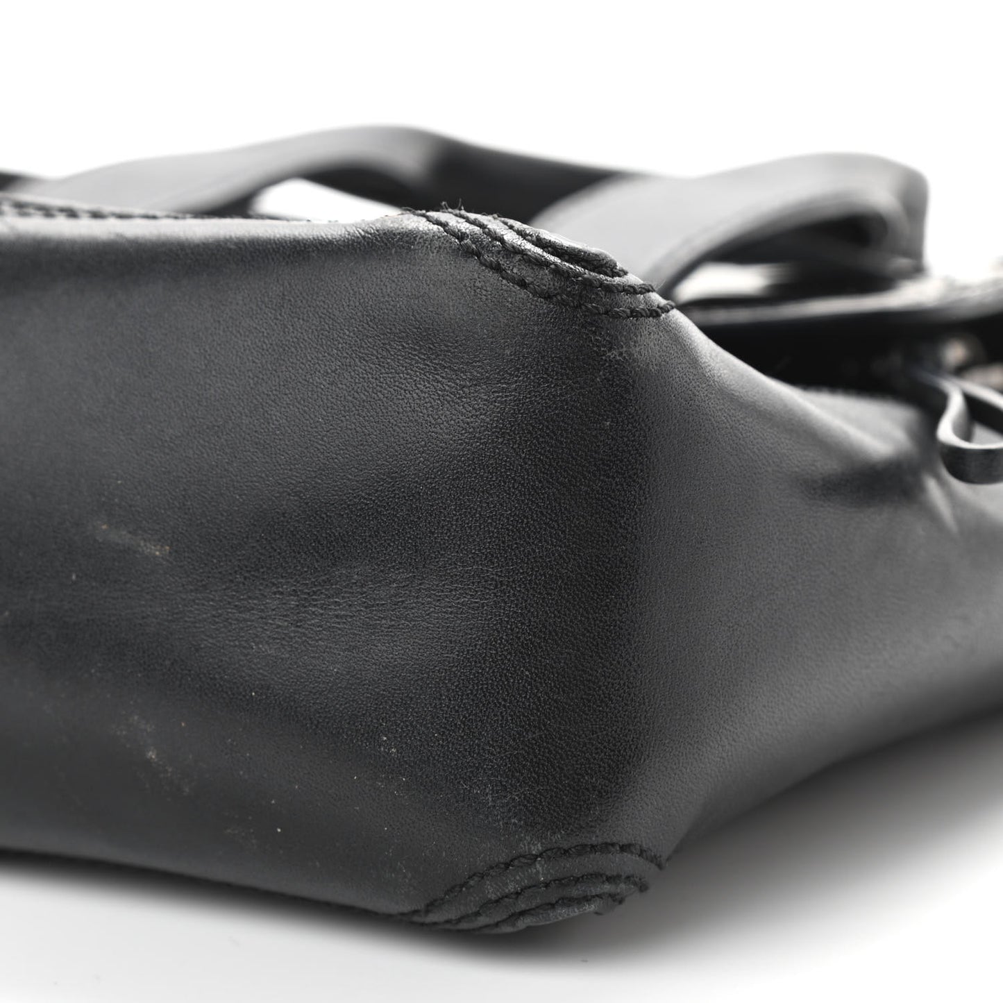 Oil Slick Patent Mini Pashli Satchel Black