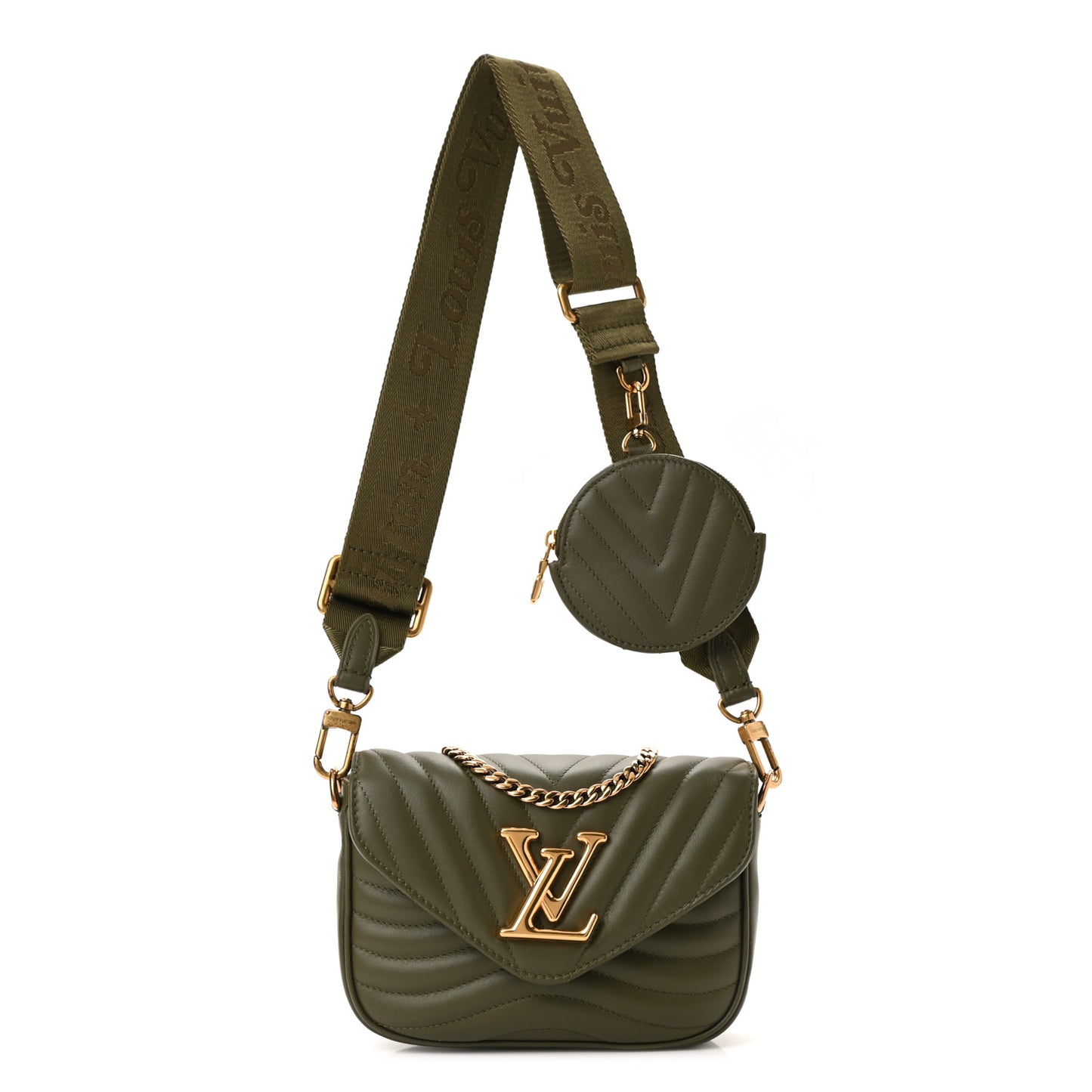 Calfskin New Wave Multi Pochette Kaki