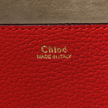 Chloe Grained Lambskin Mini Drew Shoulder Bag Plaid Red 5 of 8