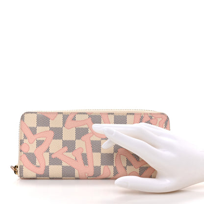Louis Vuitton Damier Azur Tahitienne Clemence Wallet 2 of 8