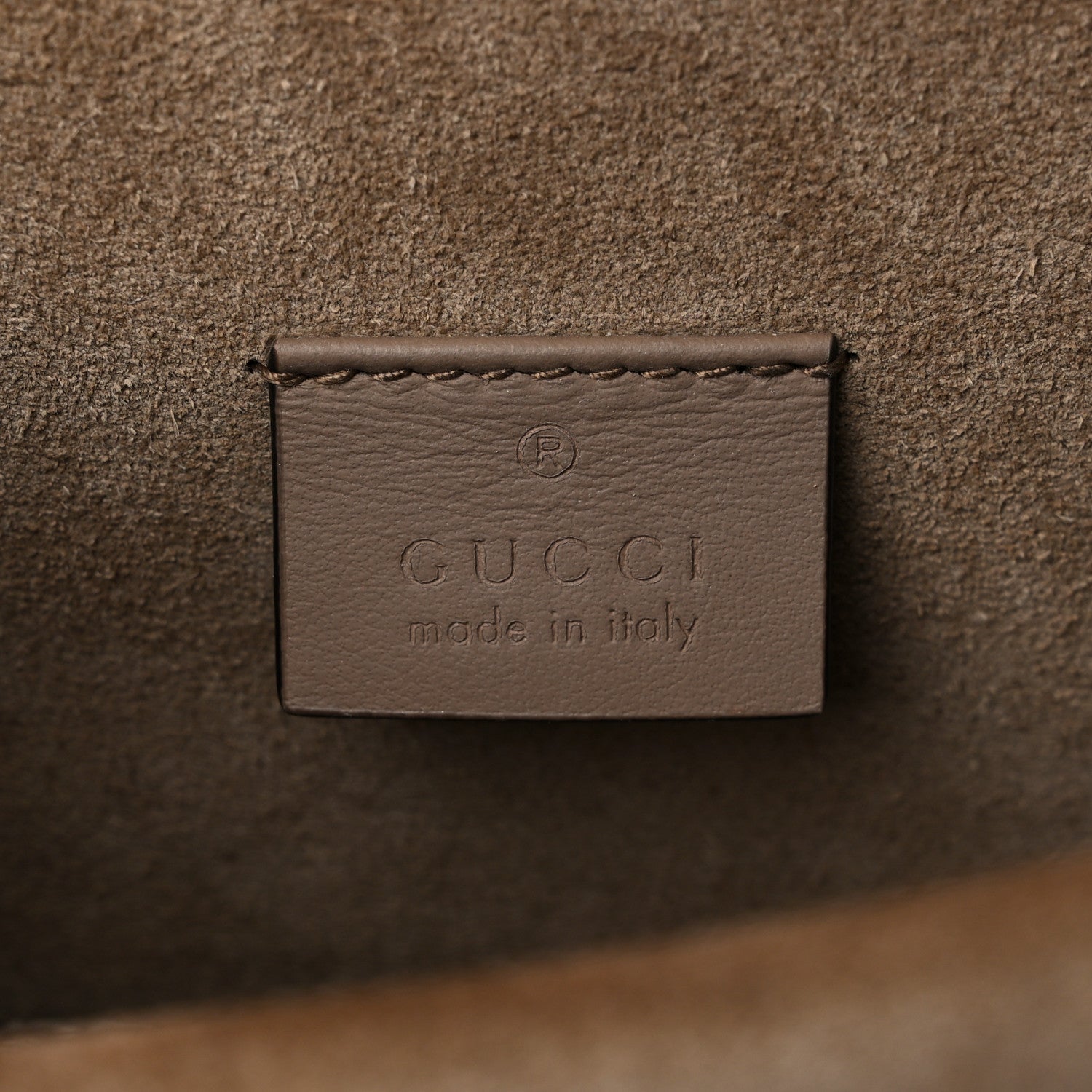 Gucci GG Supreme Monogram Suede Crystal Small Dionysus Shoulder Bag Beige Ebony Taupe 6 of 13