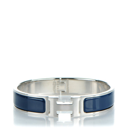 Hermes Narrow Enamel Clic Clac H Bracelet PM Bleu Biarritz 1 of 6