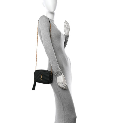 Saint Laurent Grain De Poudre Matelasse Monogram Mini Lou Camera Bag New Vert Fonce 2 of 10