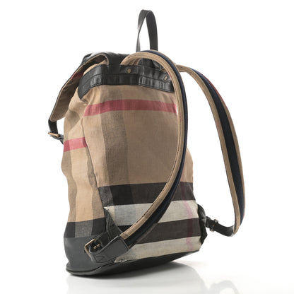 Burberry Canvas Mega Check Doran Backpack Black 3 of 17