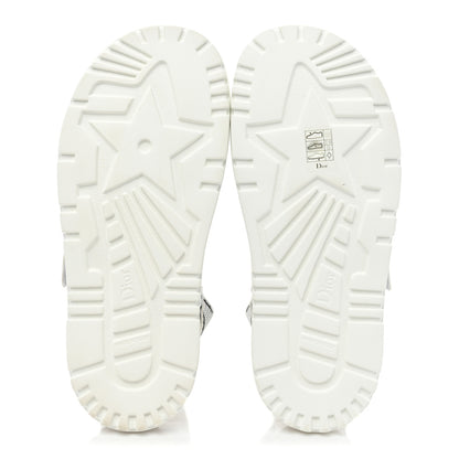 Christian Dior Technical Knit Jute Dioract 10mm Sandals 39 White Black 5 of 8