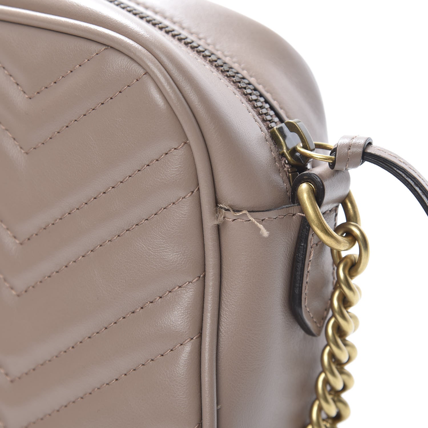 Gucci Calfskin Matelasse Small GG Marmont Chain Shoulder Bag Porcelain Rose 12 of 12
