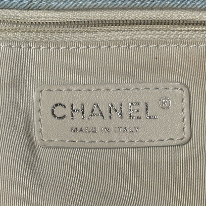 Chanel Denim Jumbo Canebiers Net Flap Blue 6 of 10