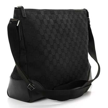 Gucci Monogram Flat Messenger Bag Black 3 of 11