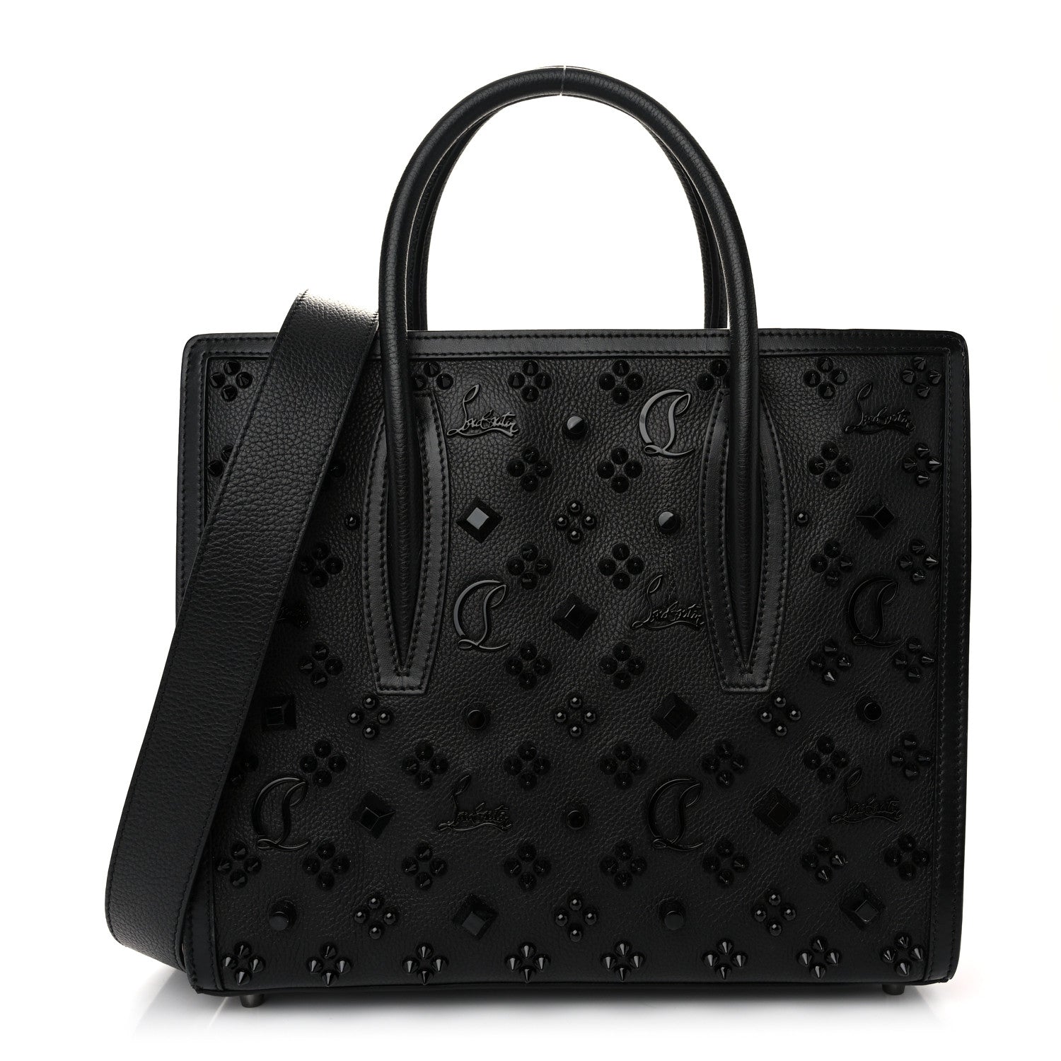 Christian Louboutin Calfskin Spikes Loubinthesky Medium Paloma Black 1 of 9