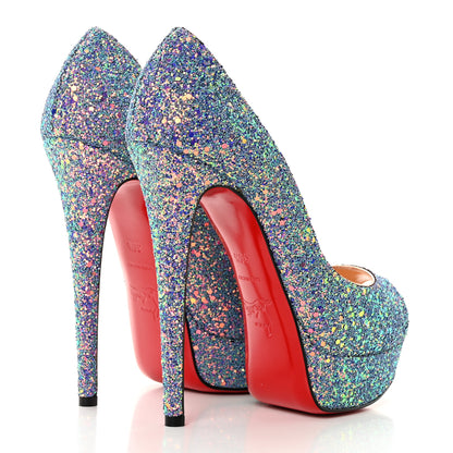 Christian Louboutin Glitter Dragonfly Lady Peep 150 Pumps 36.5 Etincelle Copper 4 of 17