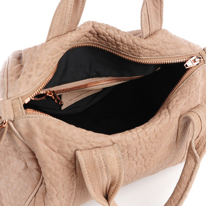 Alexander Wang Pebbled Lambskin Rocco Latte Rose Gold Hardware 5 of 9