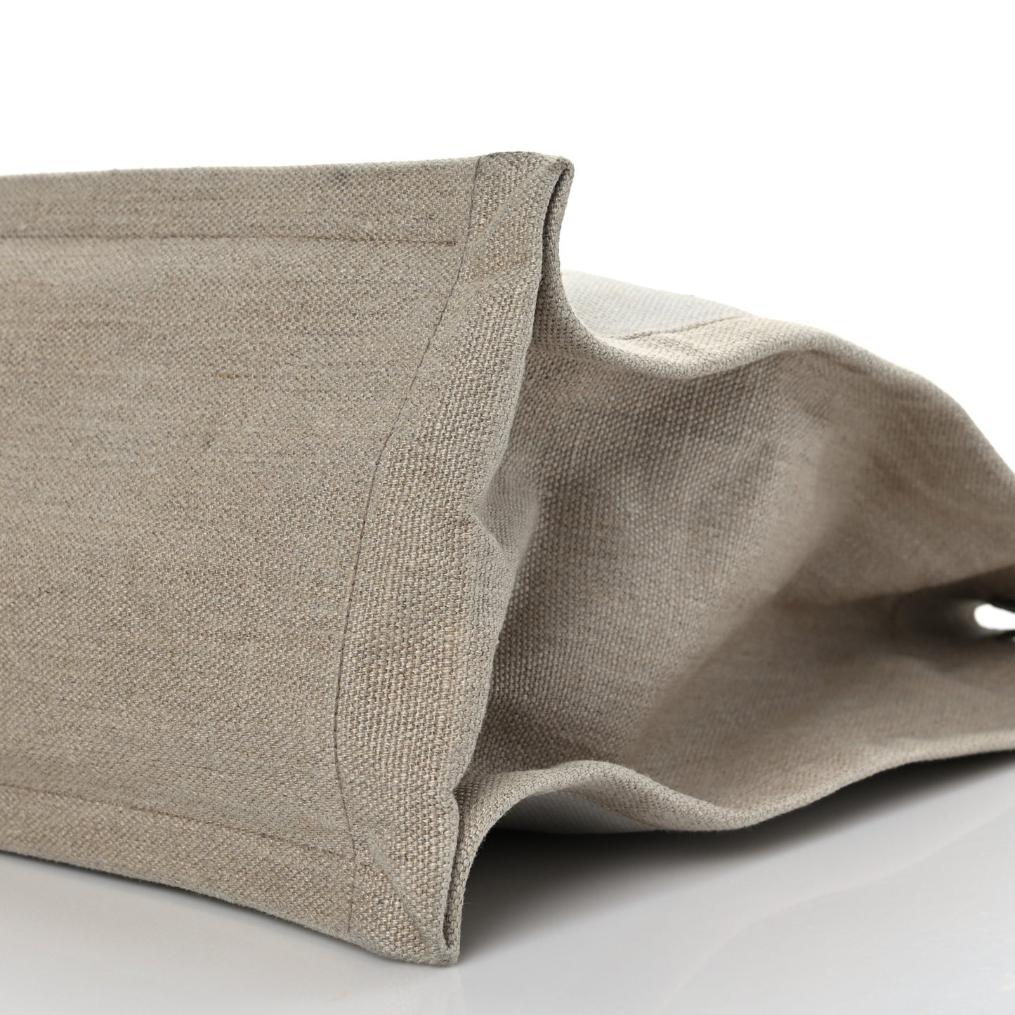 Linen Calfskin Rive Gauche Tote Optic White