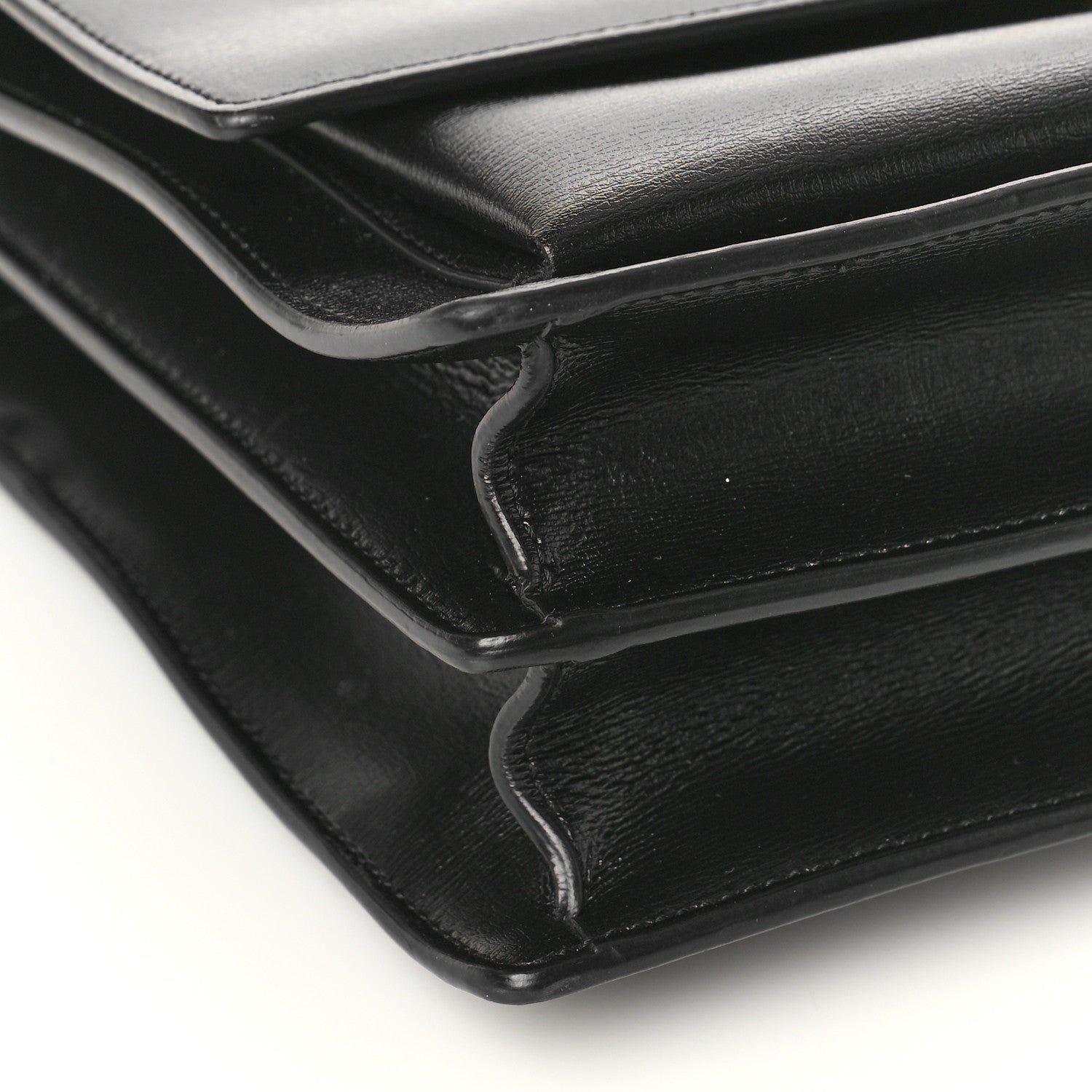 Saint Laurent Calfskin Large Monogram Sunset Black 9 of 11