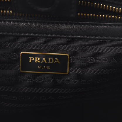 Prada Saffiano Soft Calfskin Small Zippered Tote Black 6 of 12