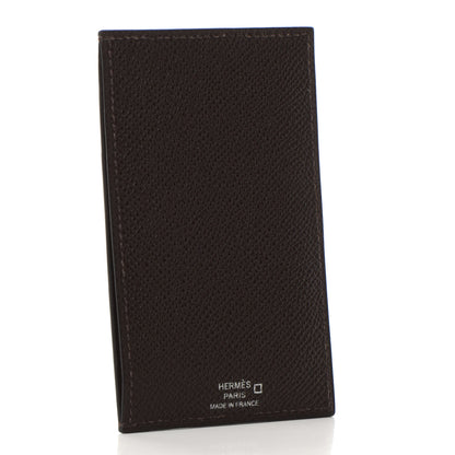 Hermes Epsom Matte Alligator Swift Les Petits Chevaux Card Holder Etoupe Etain Beton Black 3 of 5