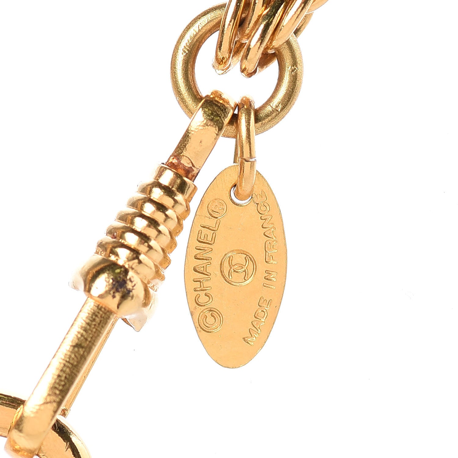 Chanel Lion Medallion Necklace Gold 4 of 5