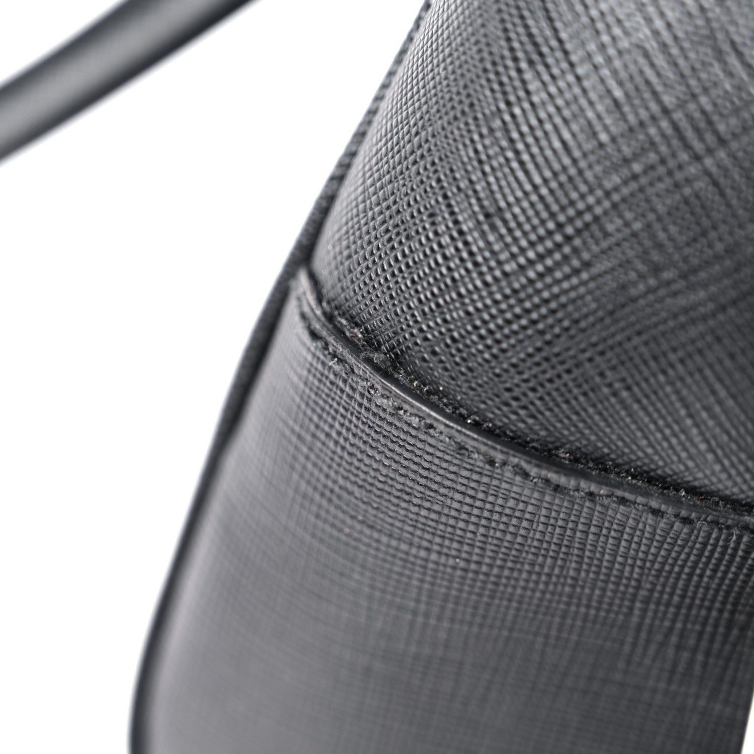 Prada Saffiano Pushlock Satchel Black 15 of 16