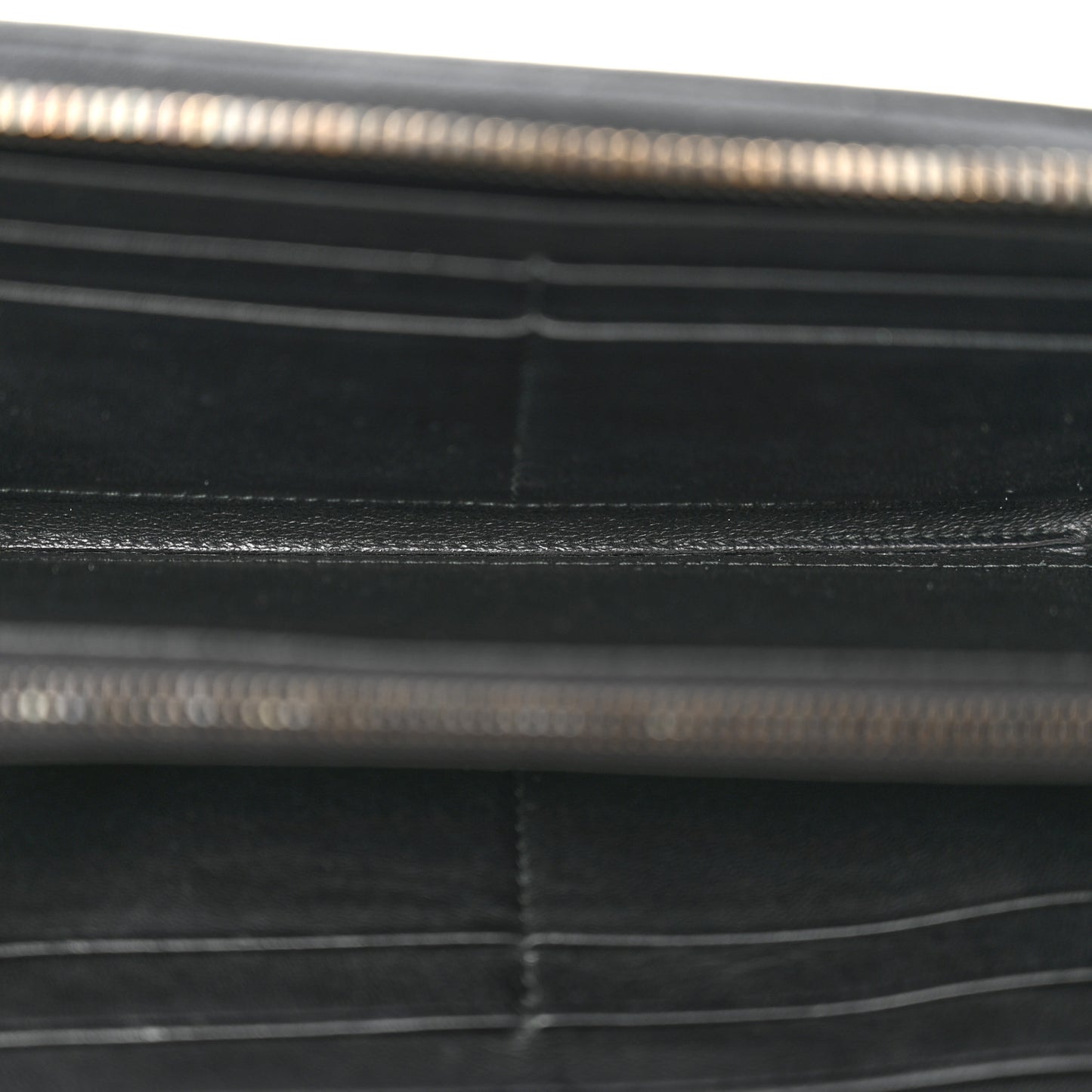 Nappa Intrecciato Zip Around Wallet Black