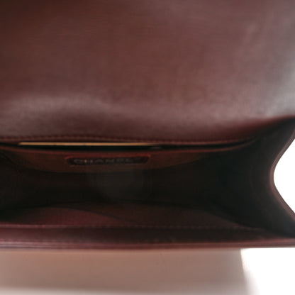 Chanel Calfskin Chevron Quilted Small Boy Flap Burgundy 5 of 10