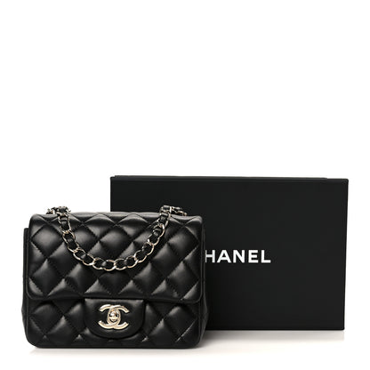 Chanel Lambskin Quilted Mini Square Flap Black 12 of 12