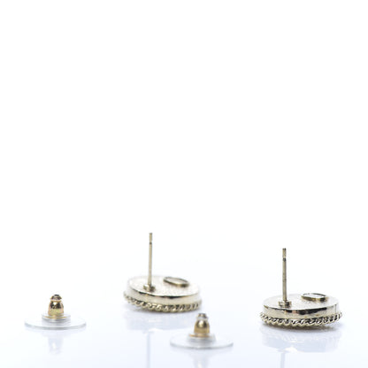 Chanel Twisted CC Round Earrings Gold Silver 3 of 5
