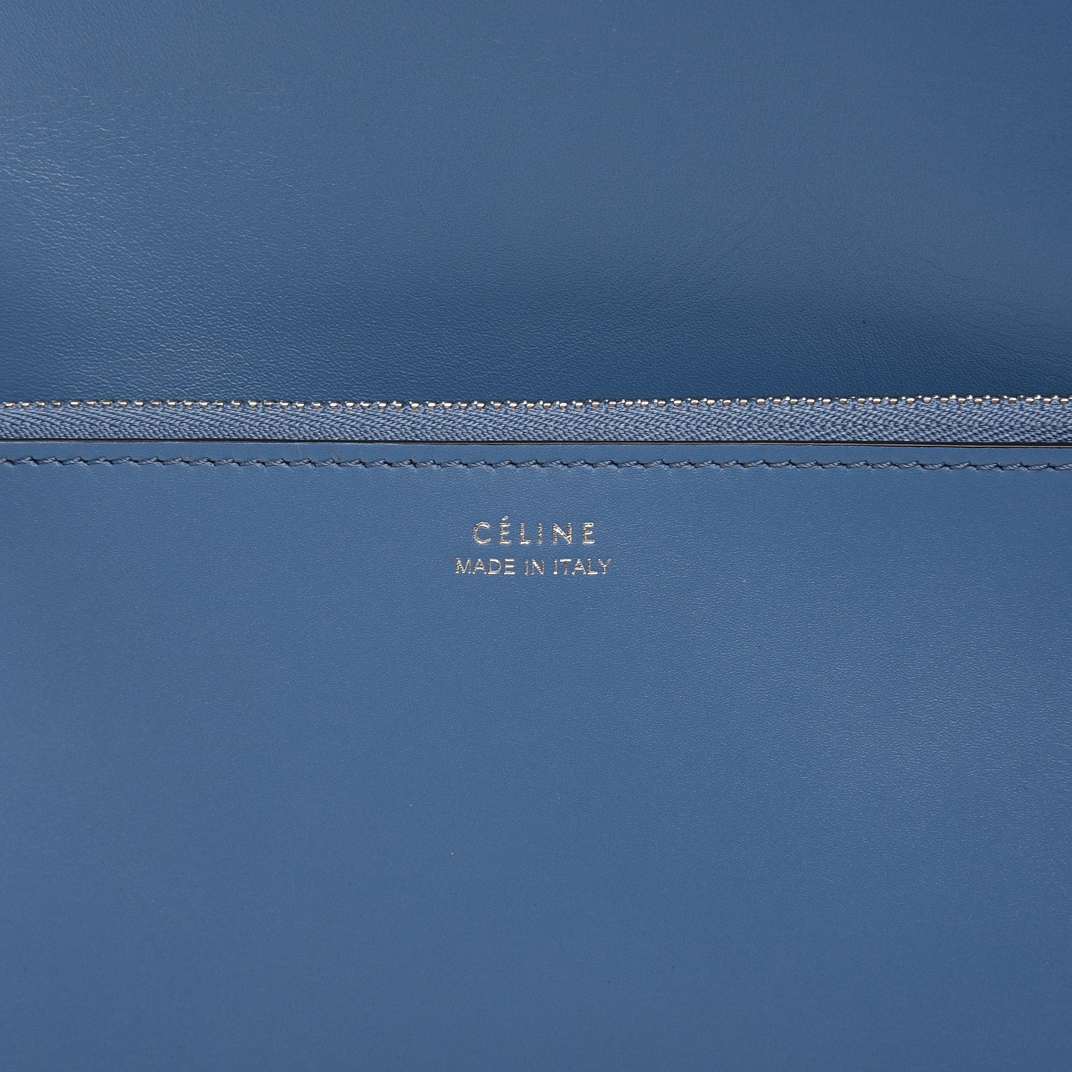 Celine Shiny Smooth Calfskin Small Twisted Cabas Washed Blue Black 9 of 10