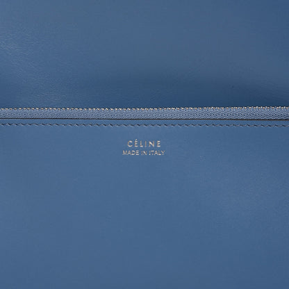 Celine Shiny Smooth Calfskin Small Twisted Cabas Washed Blue Black 9 of 10