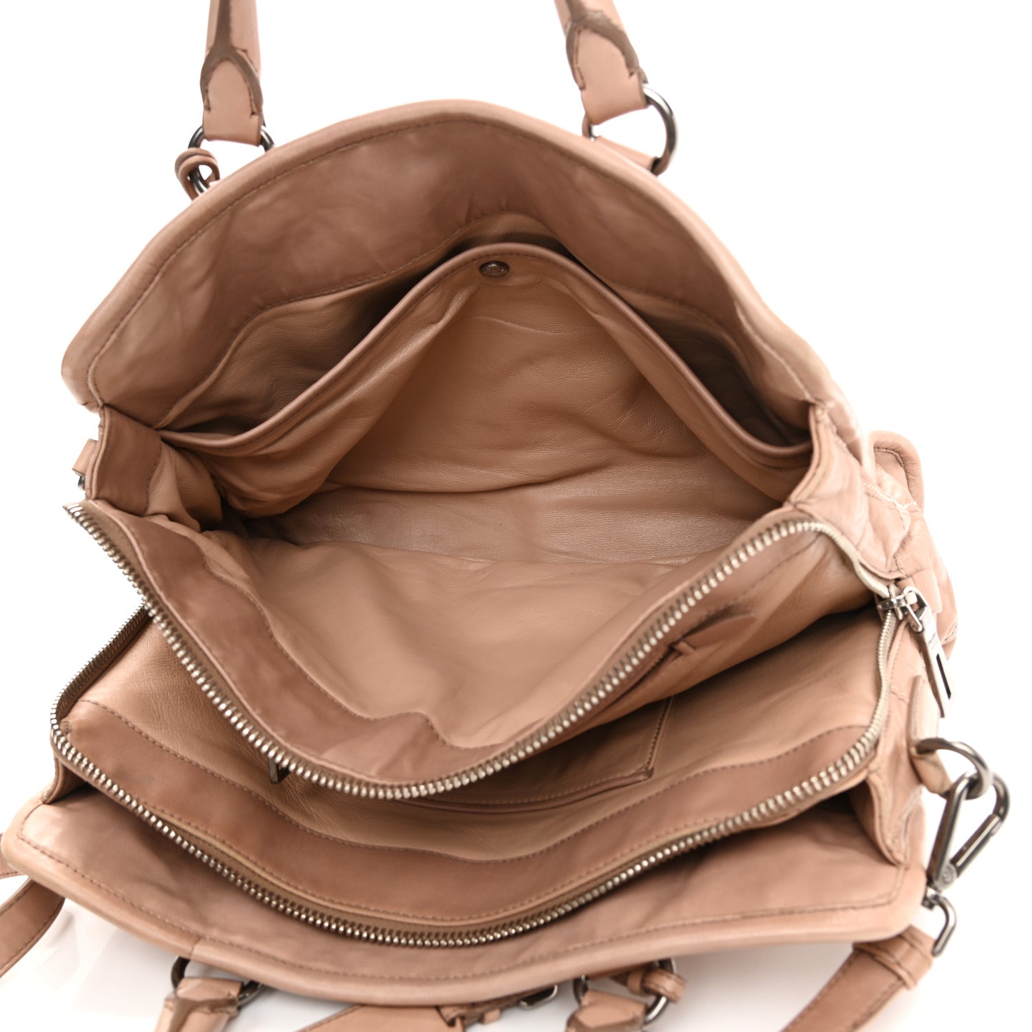 Nappa Antique Stitched Satchel Cammeo