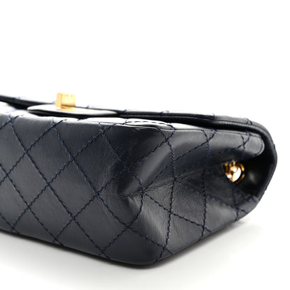 Chanel Aged Calfskin Quilted 2.55 Reissue Mini Flap Navy 9 of 10