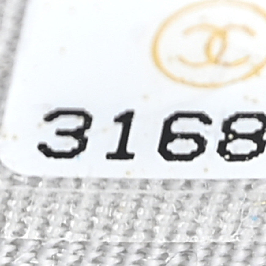 Chanel Glittered Metallic Caviar Quilted Card Holder Silver 8 of 12