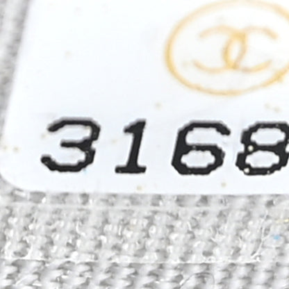 Chanel Glittered Metallic Caviar Quilted Card Holder Silver 8 of 12