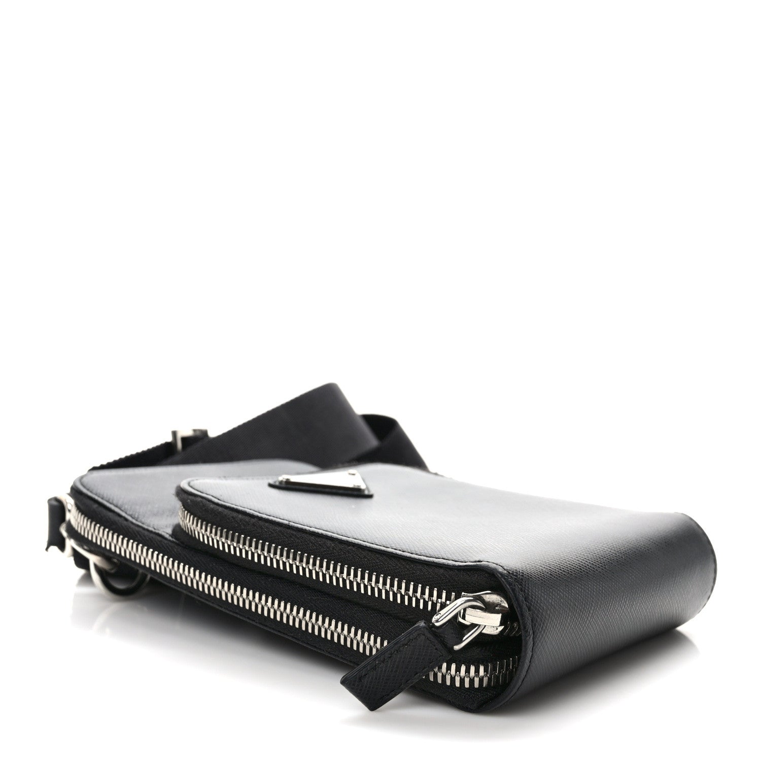 Prada Saffiano Phone Crossbody Pouch Black 4 of 11