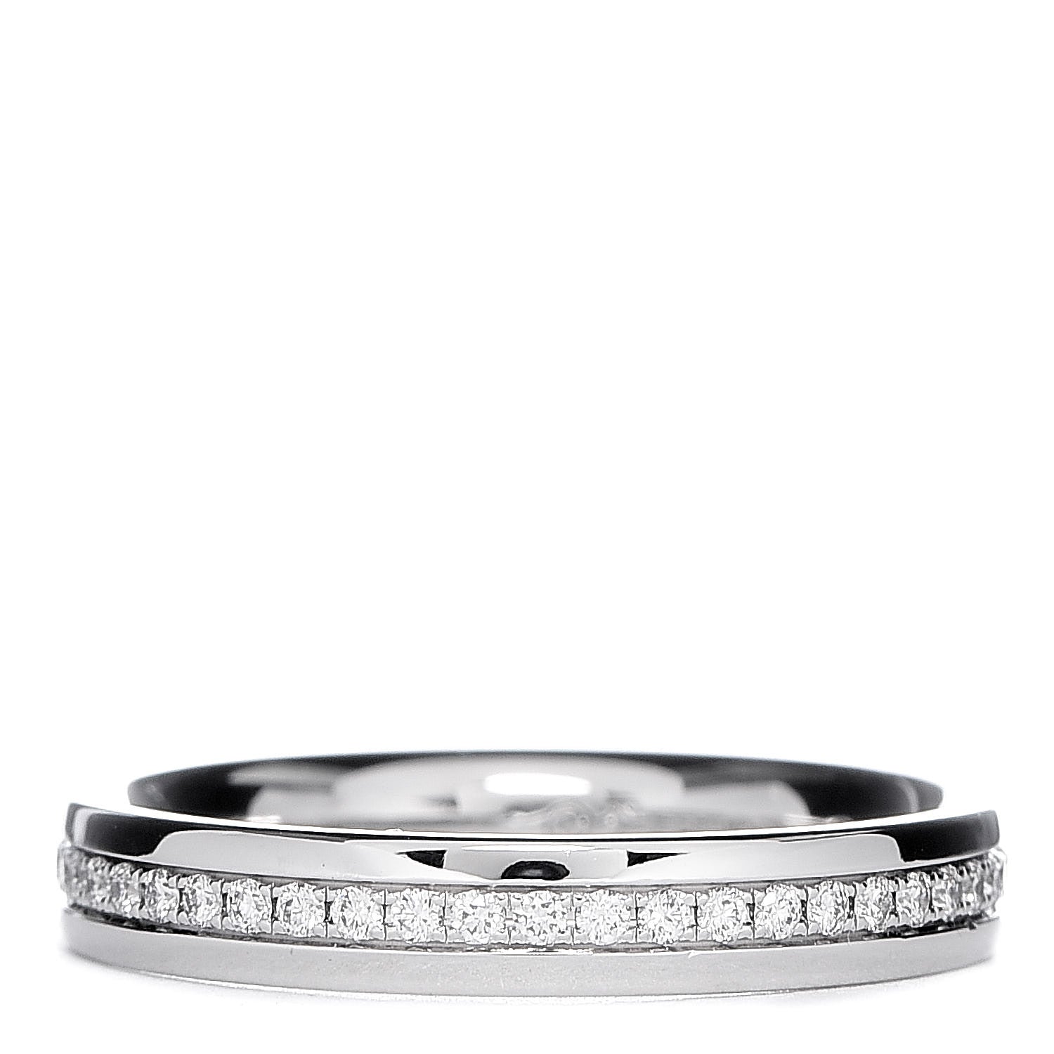 Tiffany 18K White Gold Diamond Metro Wedding Band Ring 49 5 1 of 5