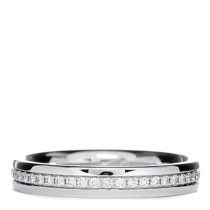 Tiffany 18K White Gold Diamond Metro Wedding Band Ring 49 5 1 of 5