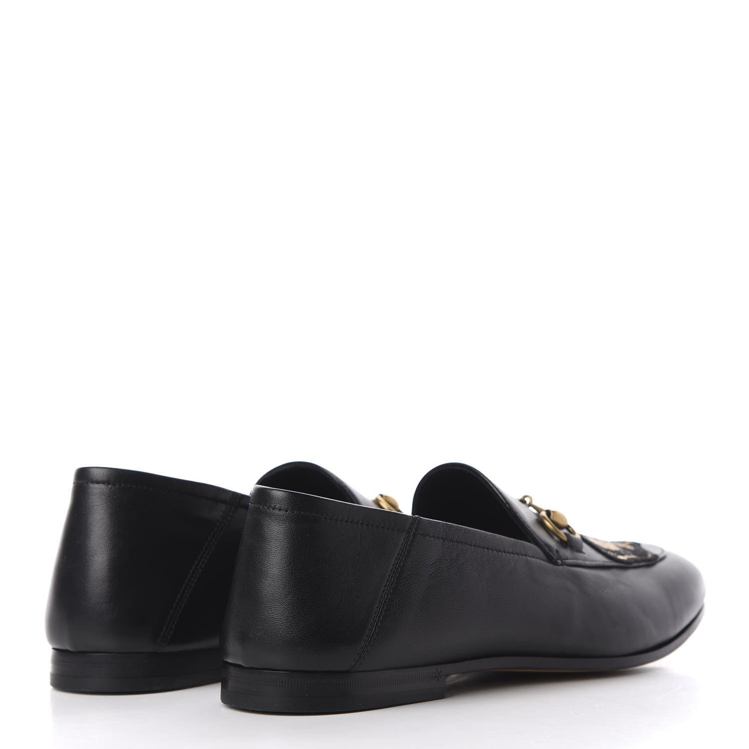 Gucci Goatskin Tiger Embroidered Mens Horsebit Loafers 9 Black 4 of 11